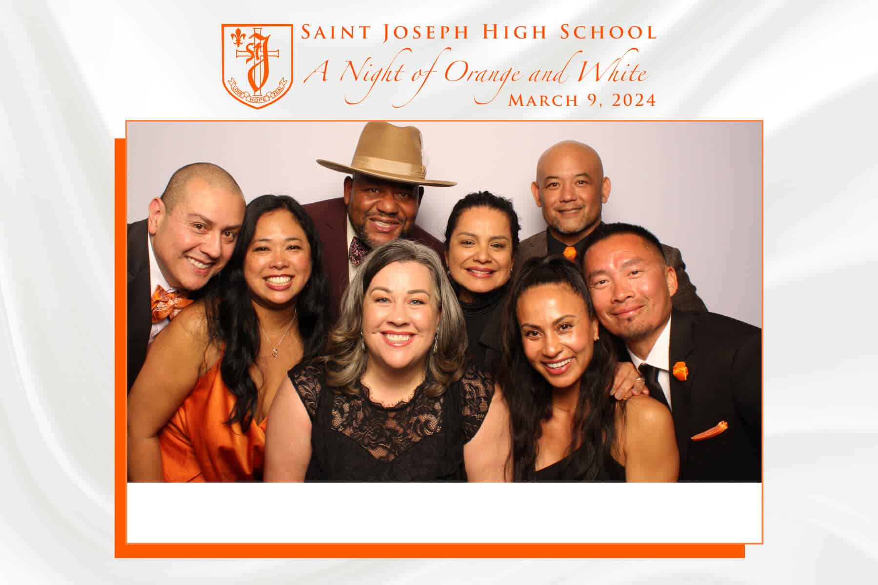 Featured image for “Saint Joseph High’s “Night of Orange & White” Shines with Hollywood Photo Booth’s Open Air Experience at The Betty Reckas Cultural Center”